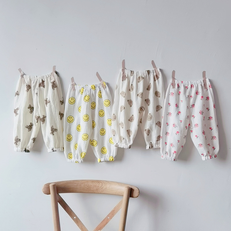 Baby Bear Florals Smile Face Pants