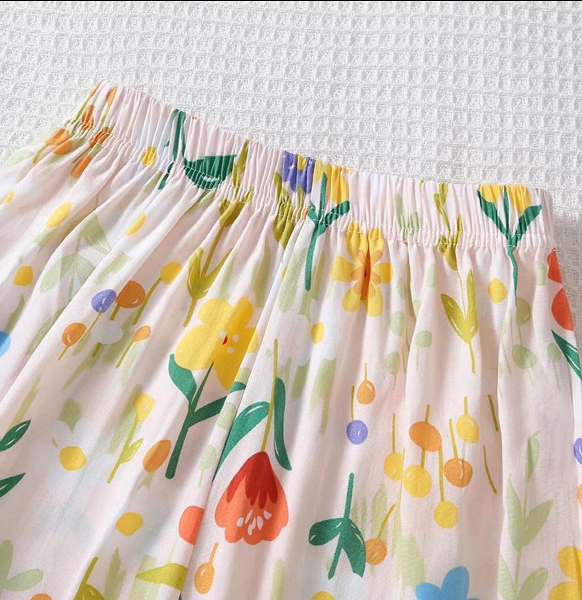 Toddler 2-Piece Flower Apricot Set