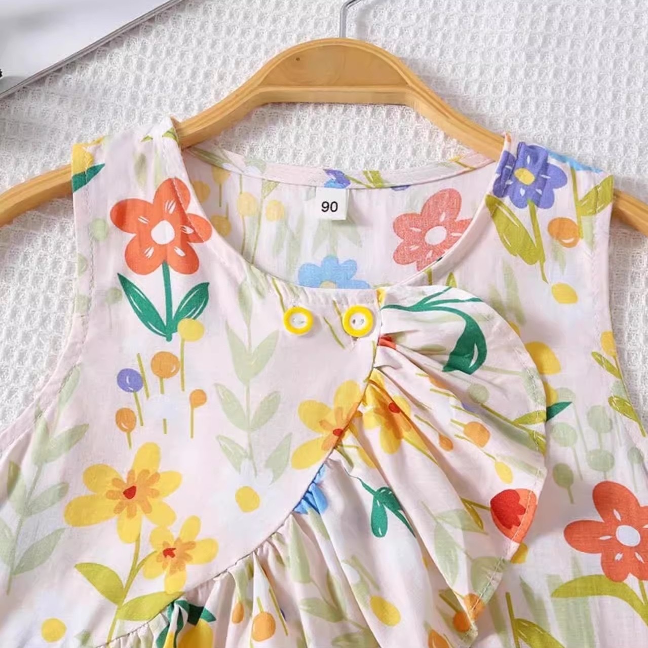 Toddler 2-Piece Flower Apricot Set