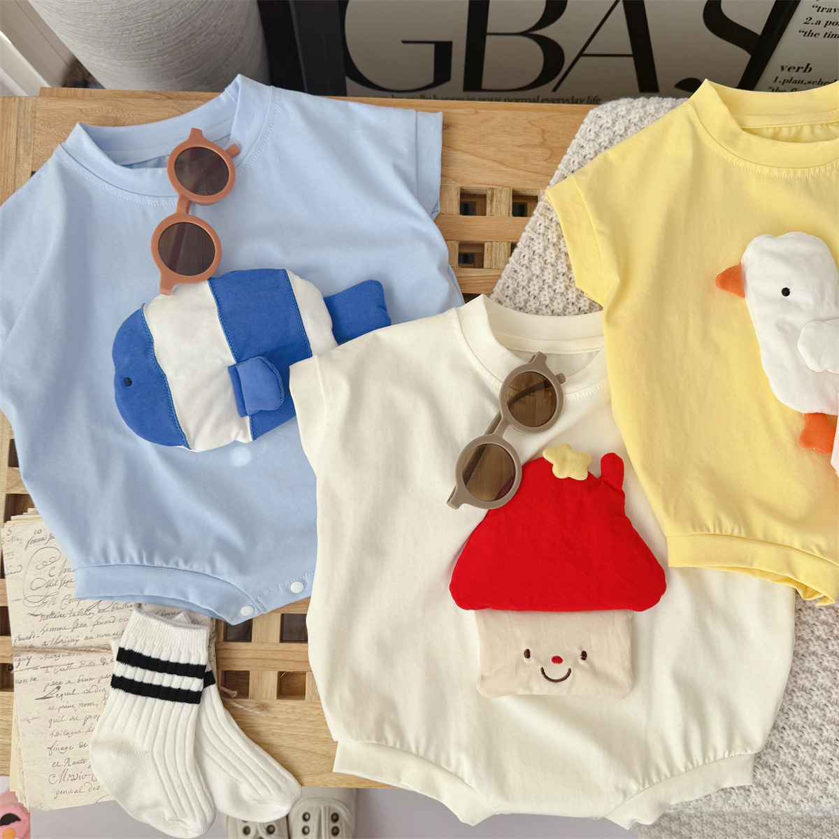 Baby Animal Flower Bodysuit