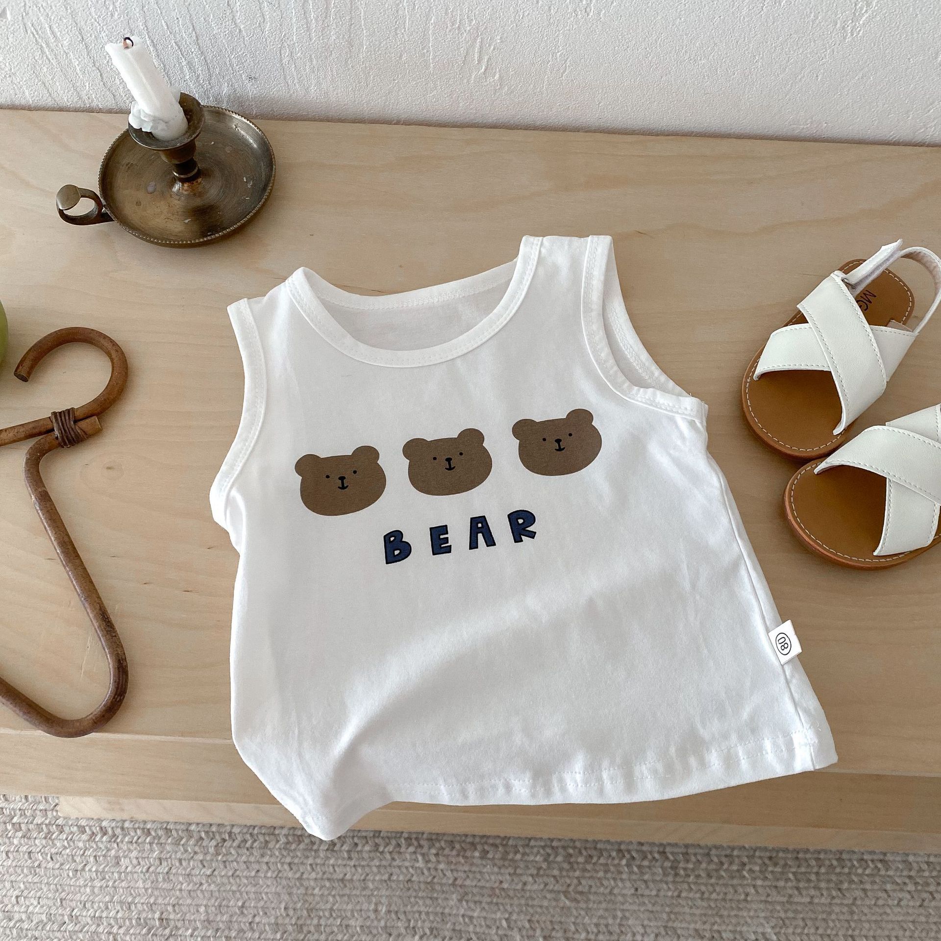 Baby 2-Piece Simple Waffle Sweatsuit Set
