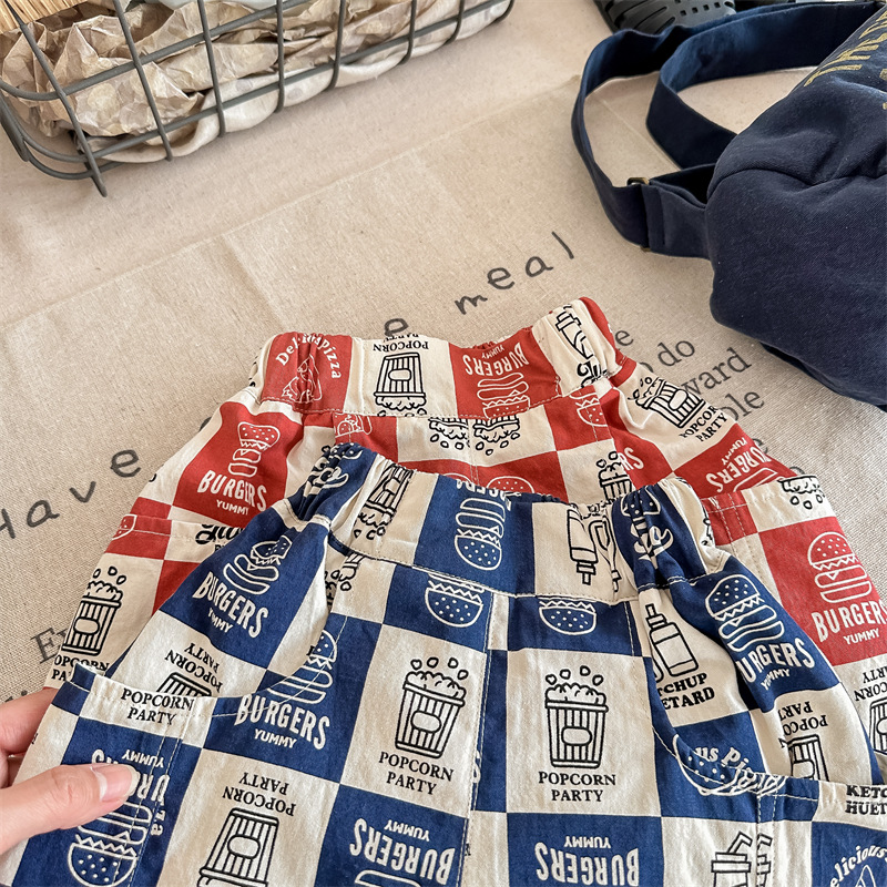 Toddler Food Checkerboard Shorts