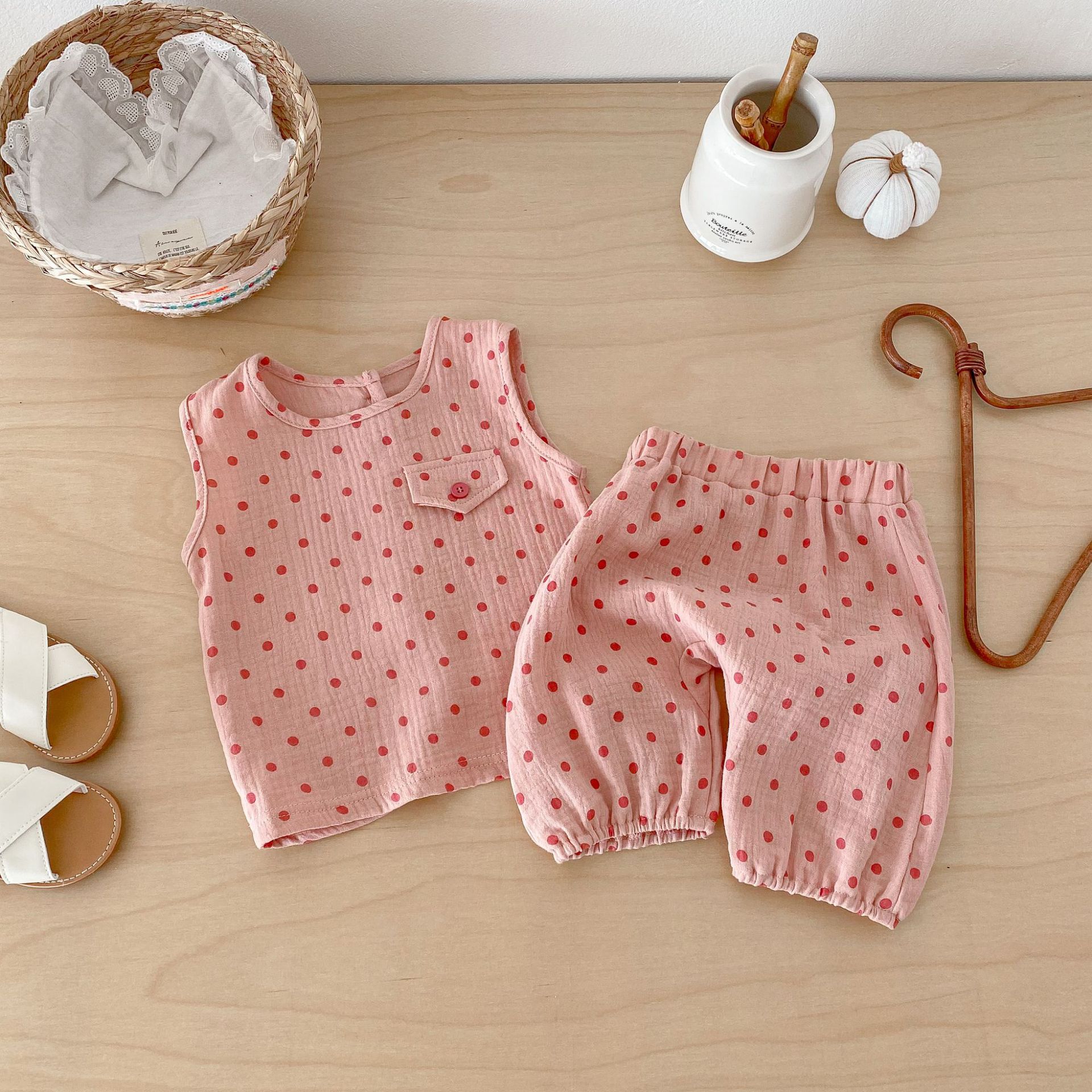 Toddler Polka Dot Tank and Pants Set