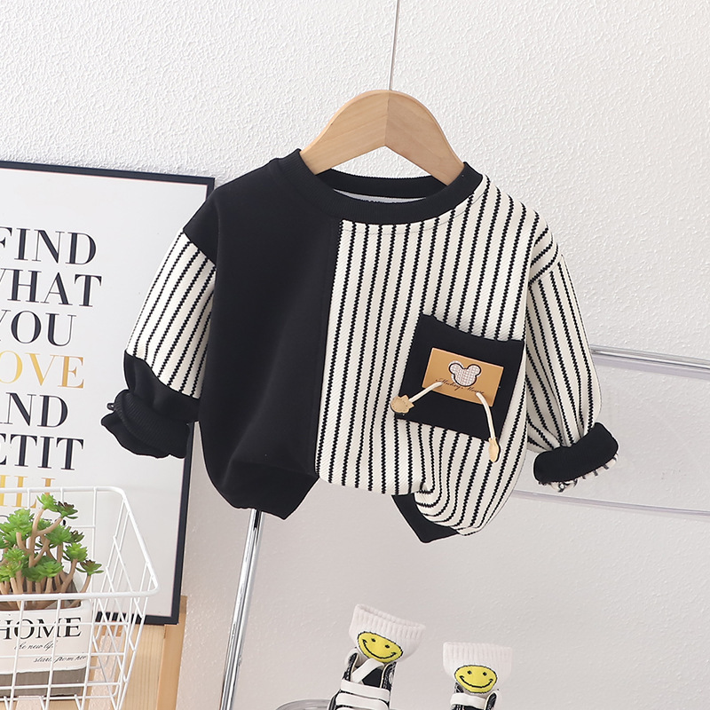 Kid Simple Striped Bear T-Shirt