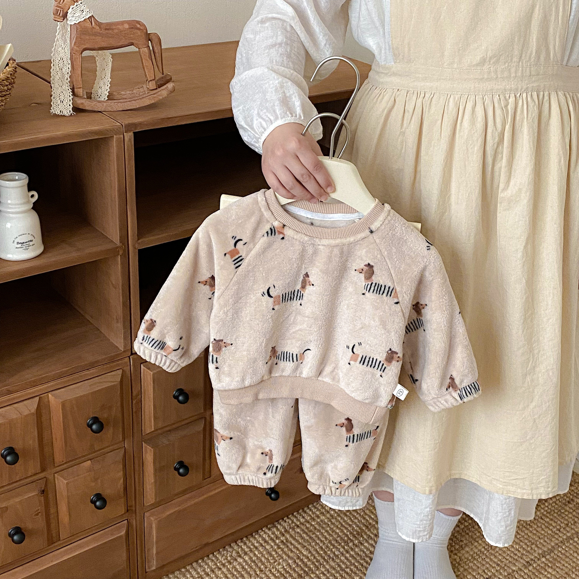 Baby Dogs Double Sided Fleece 2-piece Set