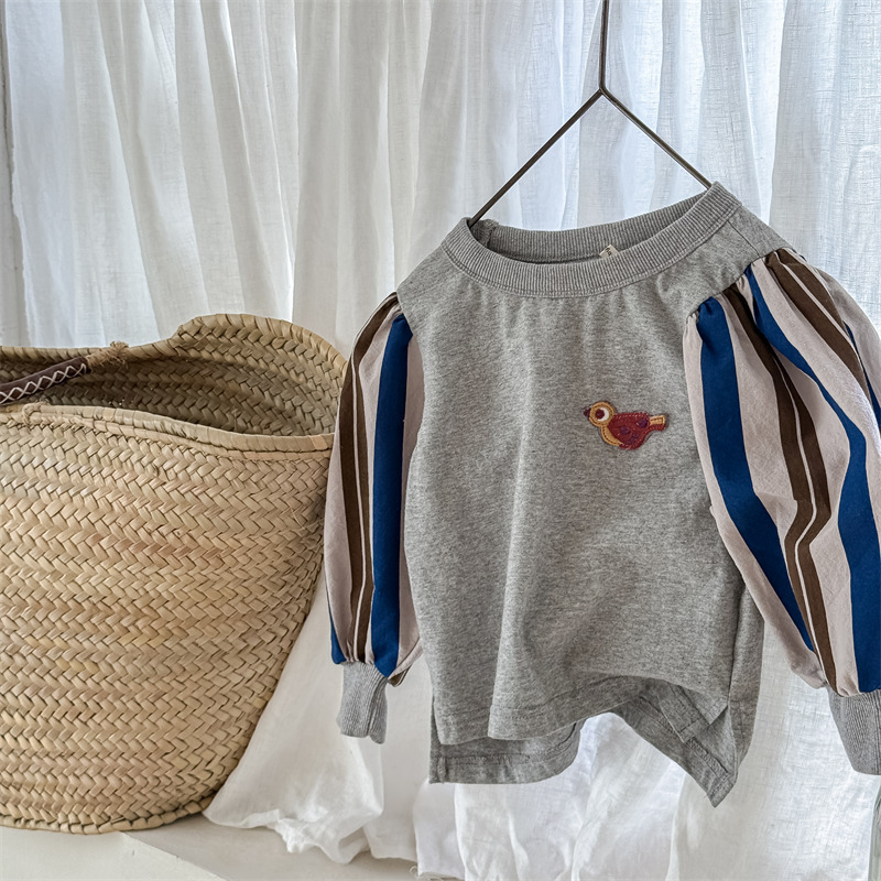 Toddler Girl Bird Embroidery T-Shirt