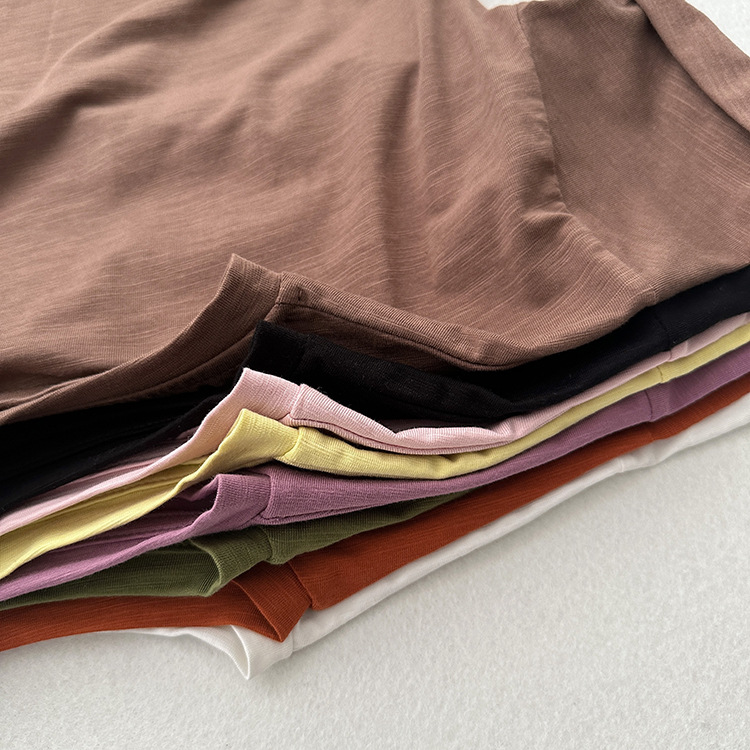 Toddler Solid color short-sleeved T-shirt