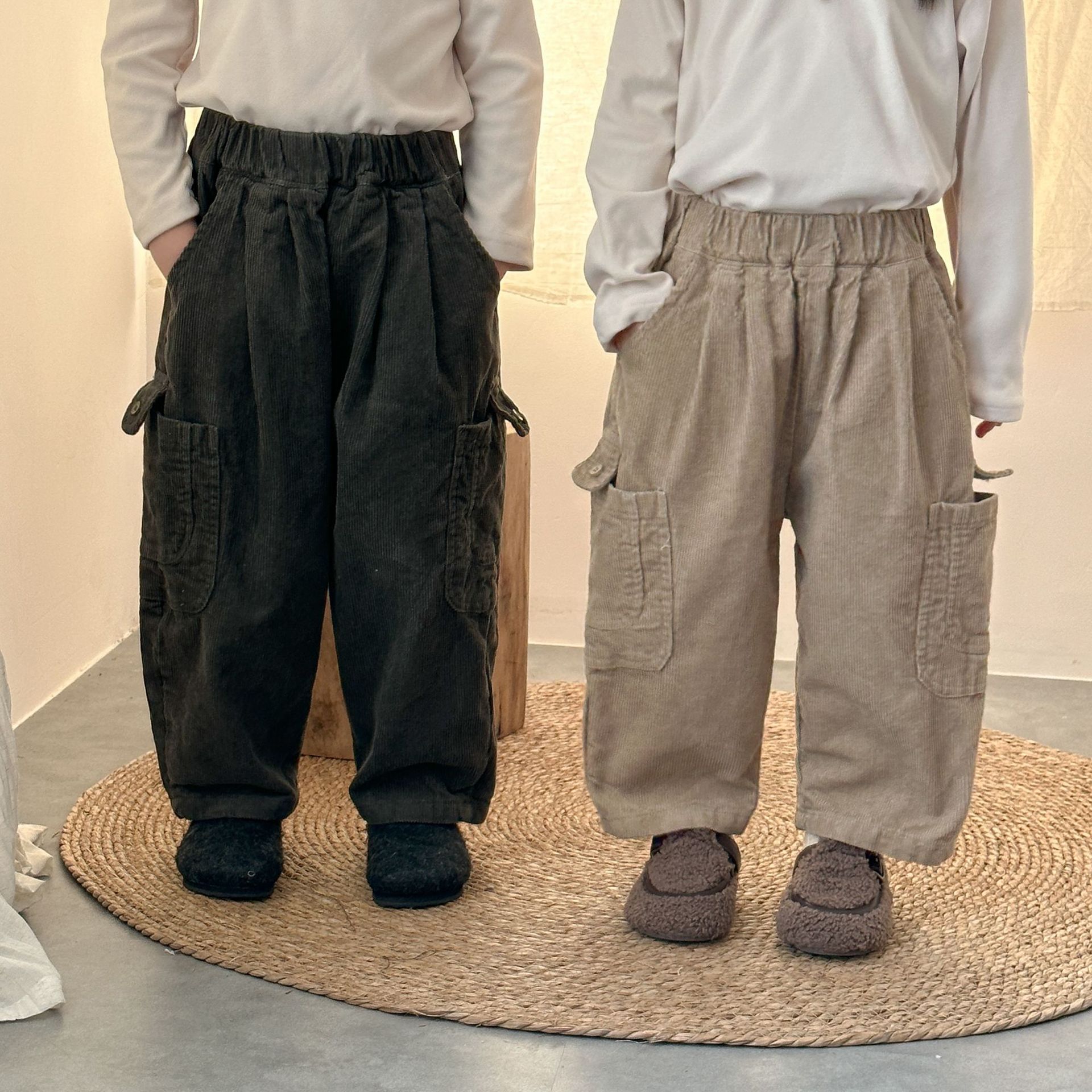 Kids Corduroy Pocket Pants