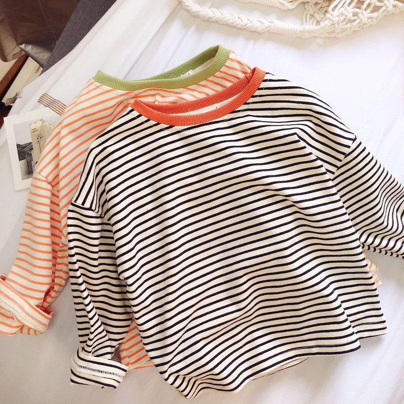 Toddler Striped Side Casual T-shirt BB40664A7D179