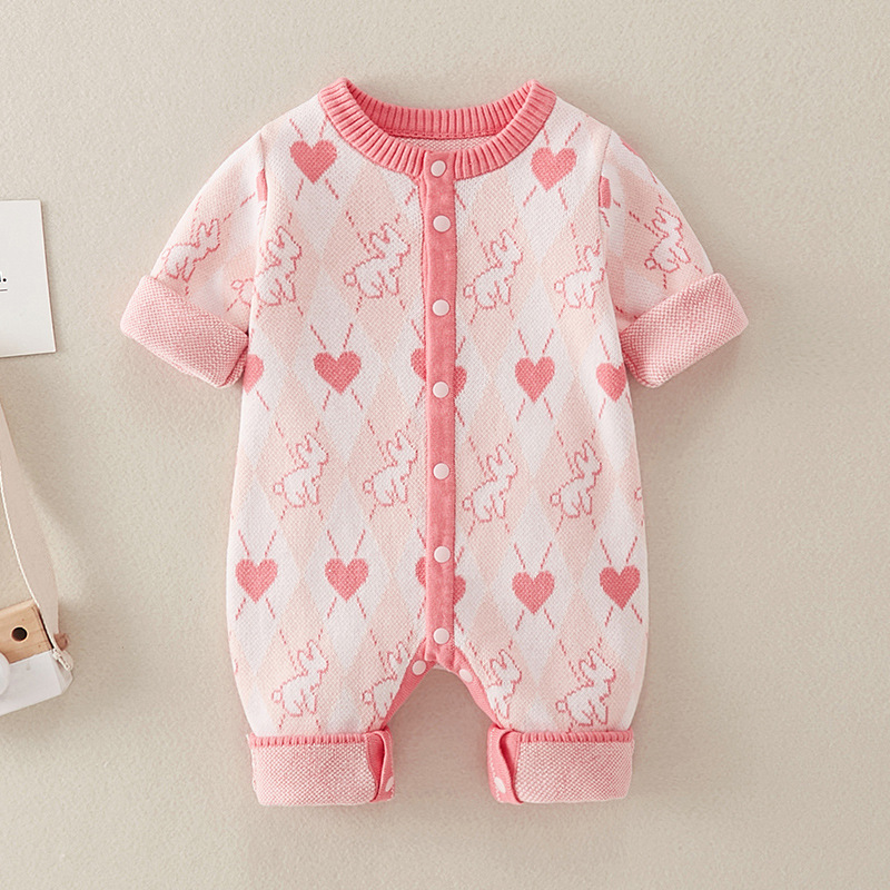 Baby Rabbit Sweater Romper