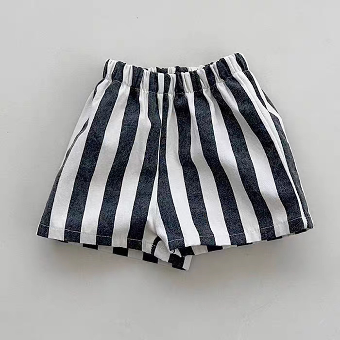 Baby Vertical Striped Loose Shorts