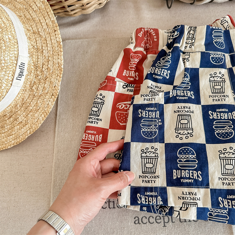 Toddler Food Checkerboard Shorts