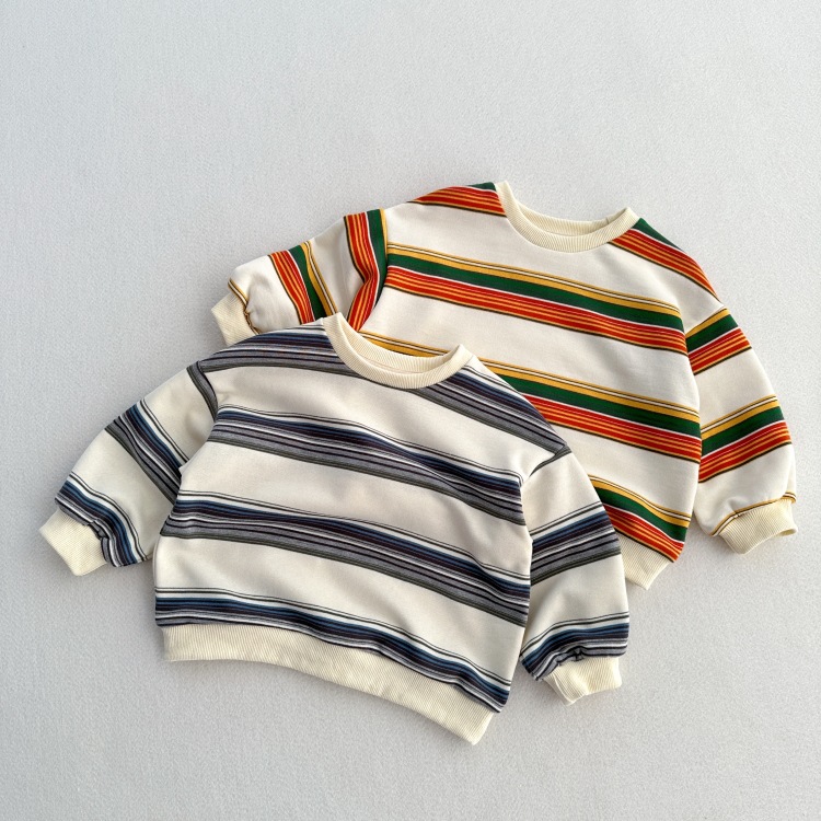 Kid Coloful Stripe Sweatshirt