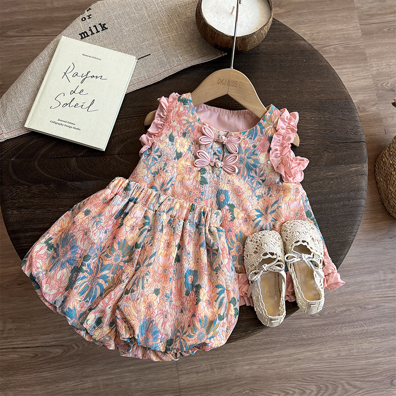 Toddler & Kids Flowers Edging 2-Piece Set