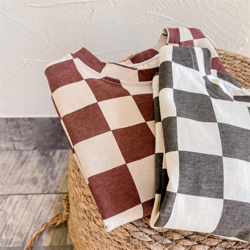 Toddler Checkerboard Long-Sleeved T-shirt
