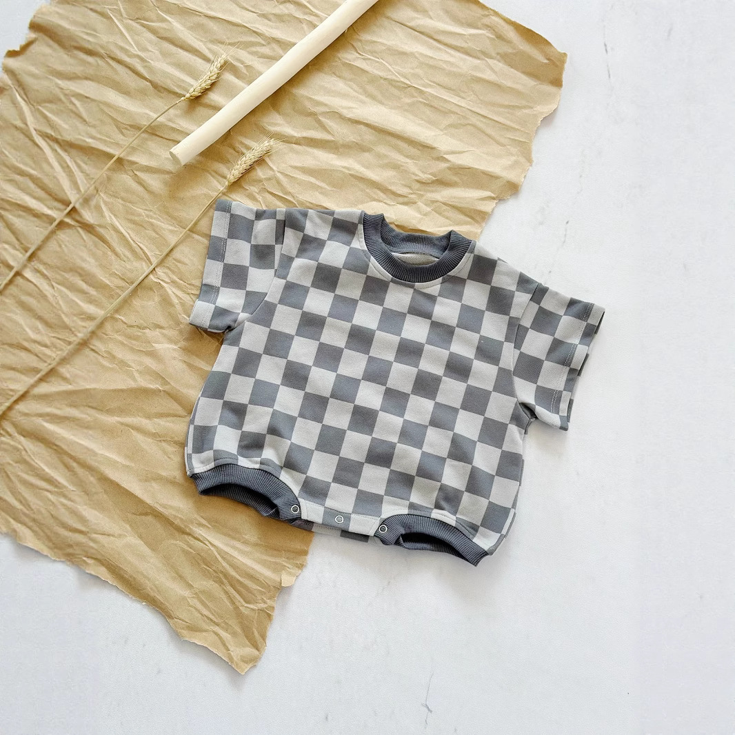 Baby Checkerboard Cotton Bodysuit