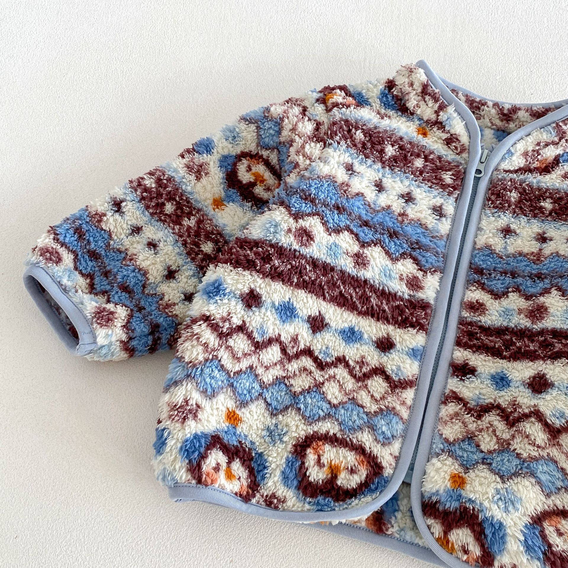 Baby & Kids Double Sided Fleece Jacquard Coat