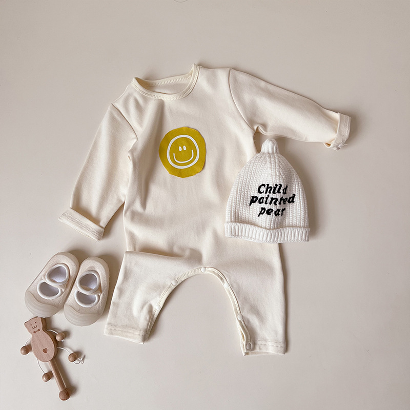 Baby Smile Face Patch Romper