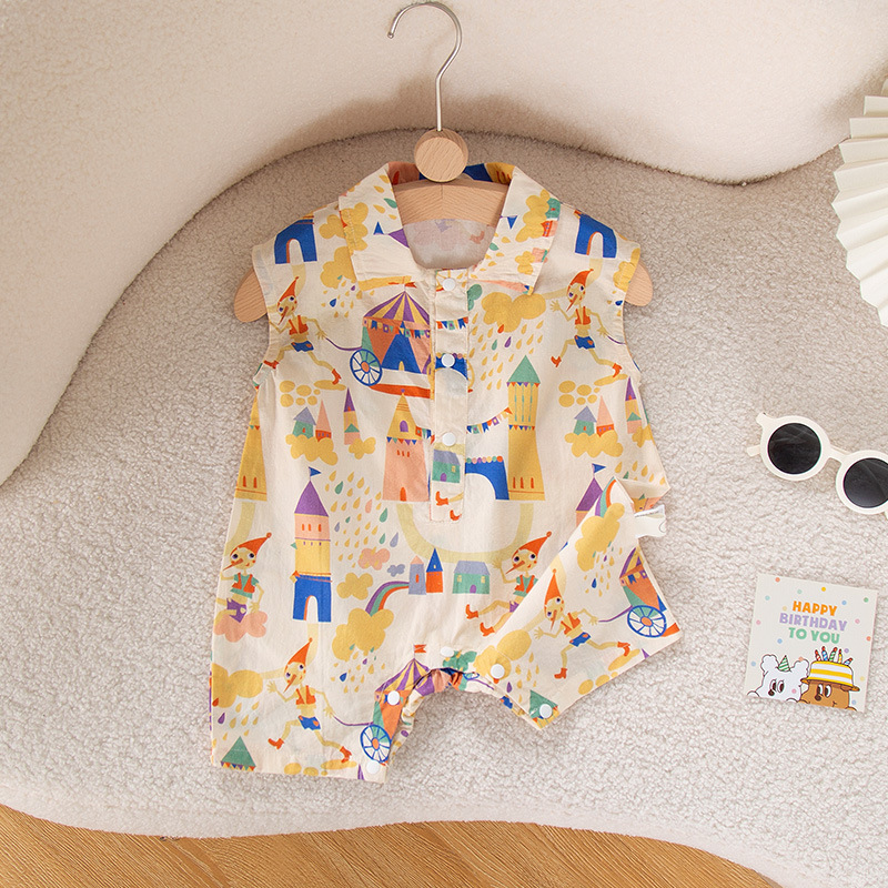 Baby Circus Pattern Romper