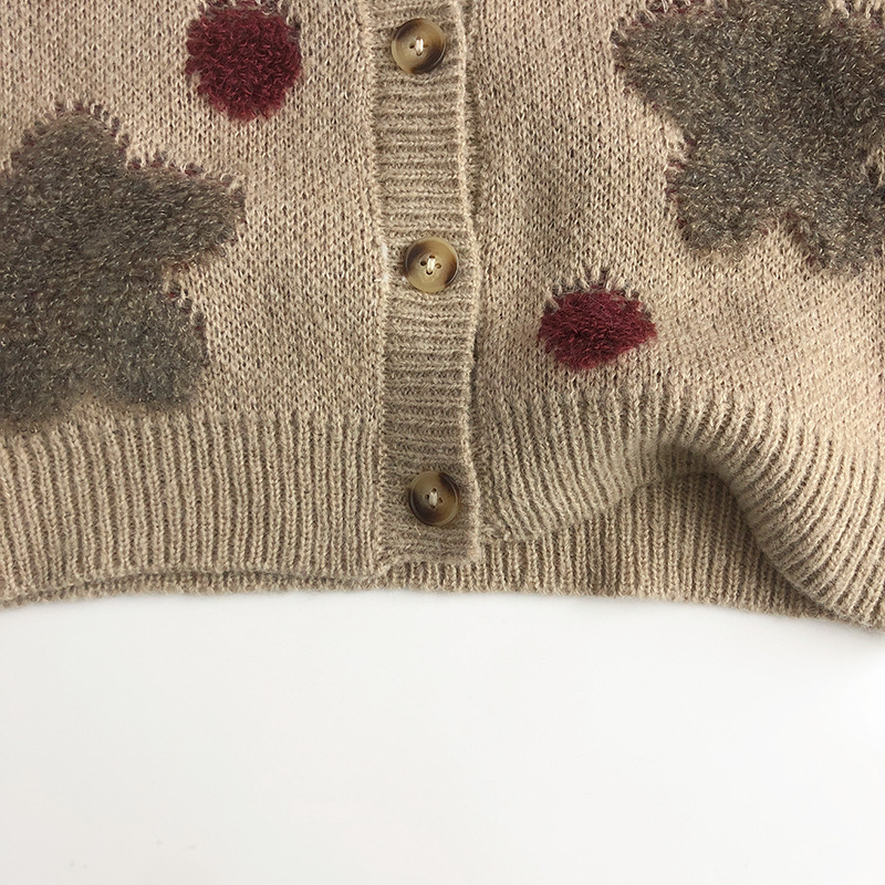 Kid Strawberry Polka Dots Sweater Cardigan