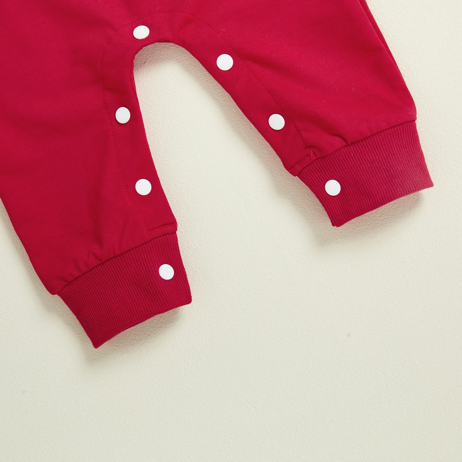 Red Christmas Applique Baby Long Sleeve Bodysuit