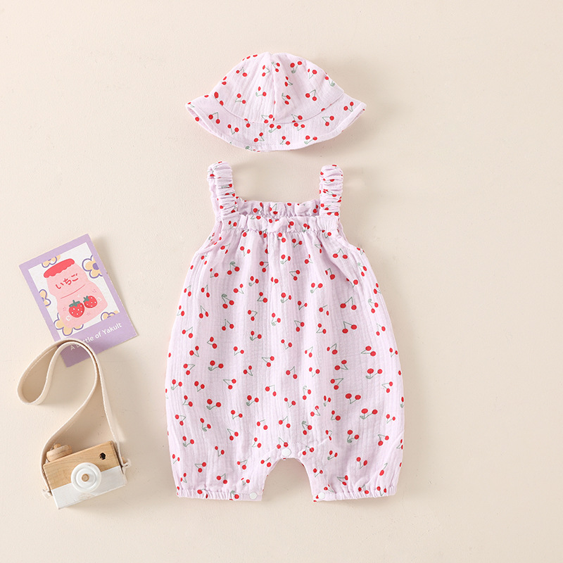 Baby Butterfly Pink Overall and Hat Set