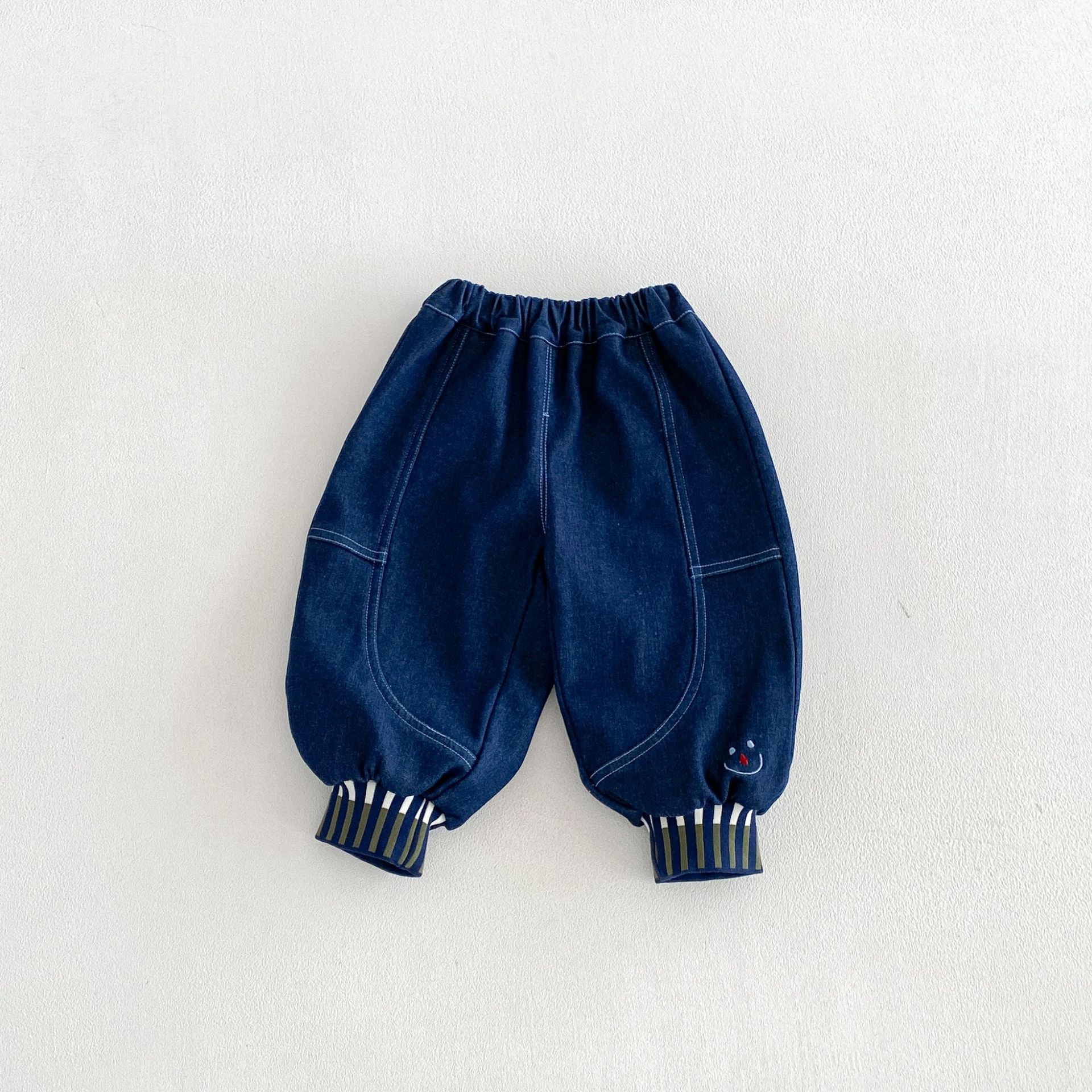Baby & Kids Denim Smiley Face Pants