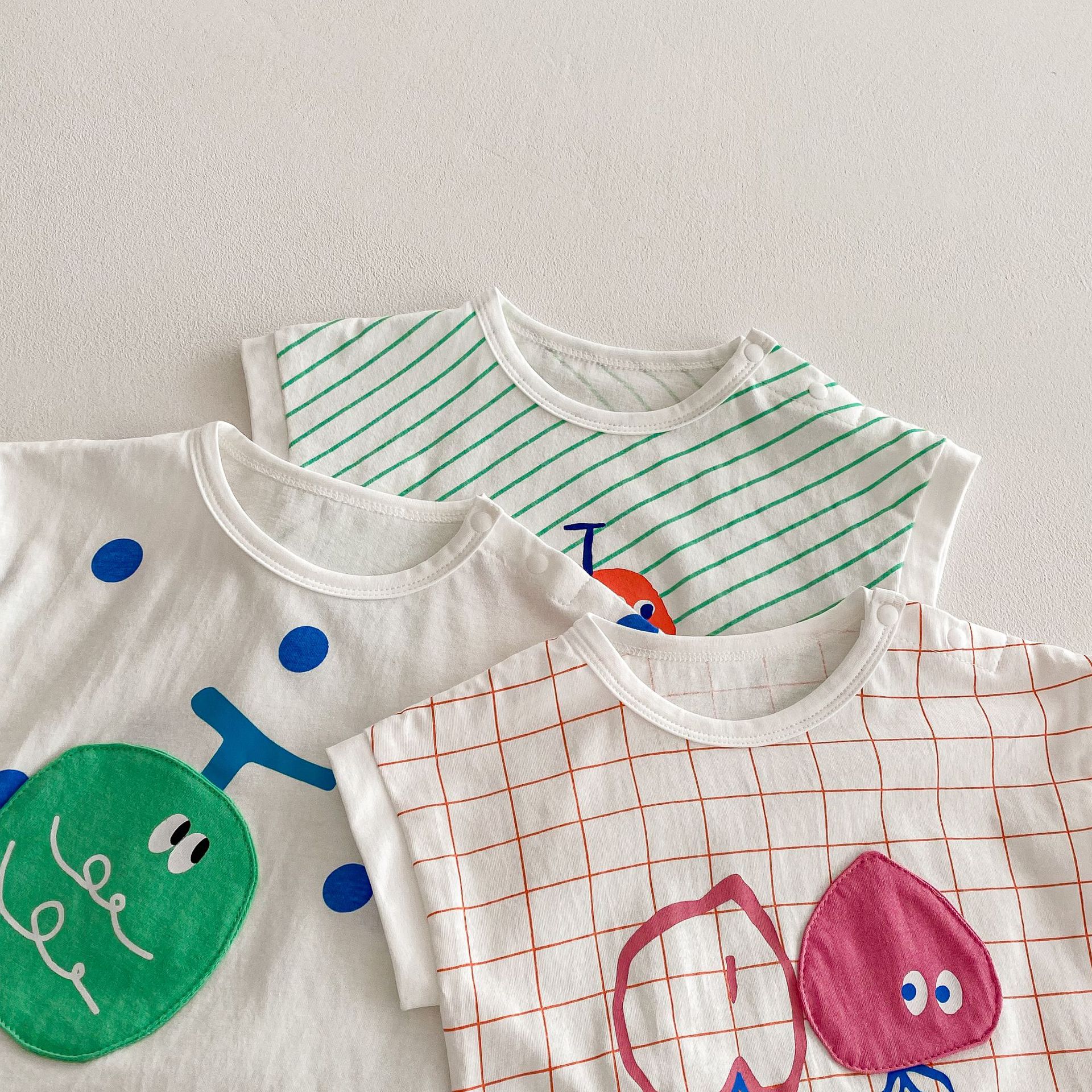 Baby Cute Fruits Patch White Romper