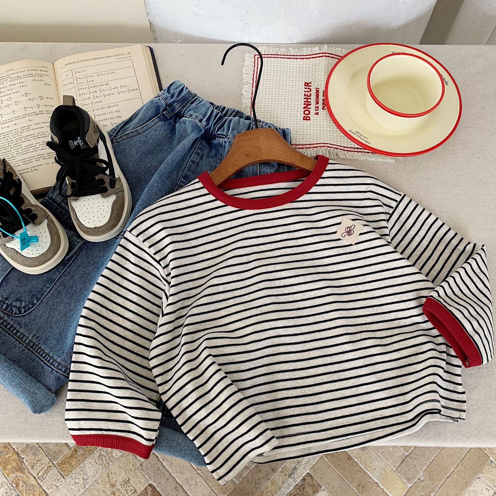 Toddler Boy Contrast Stripes T-shirt 