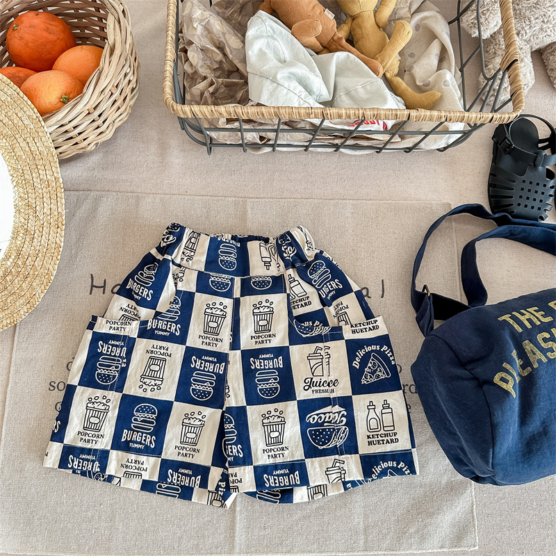 Toddler Food Checkerboard Shorts