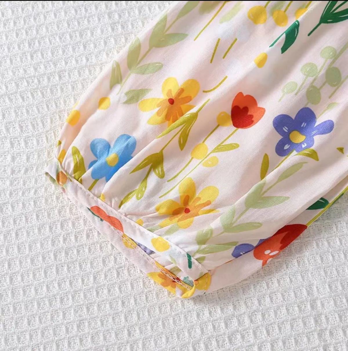 Toddler 2-Piece Flower Apricot Set