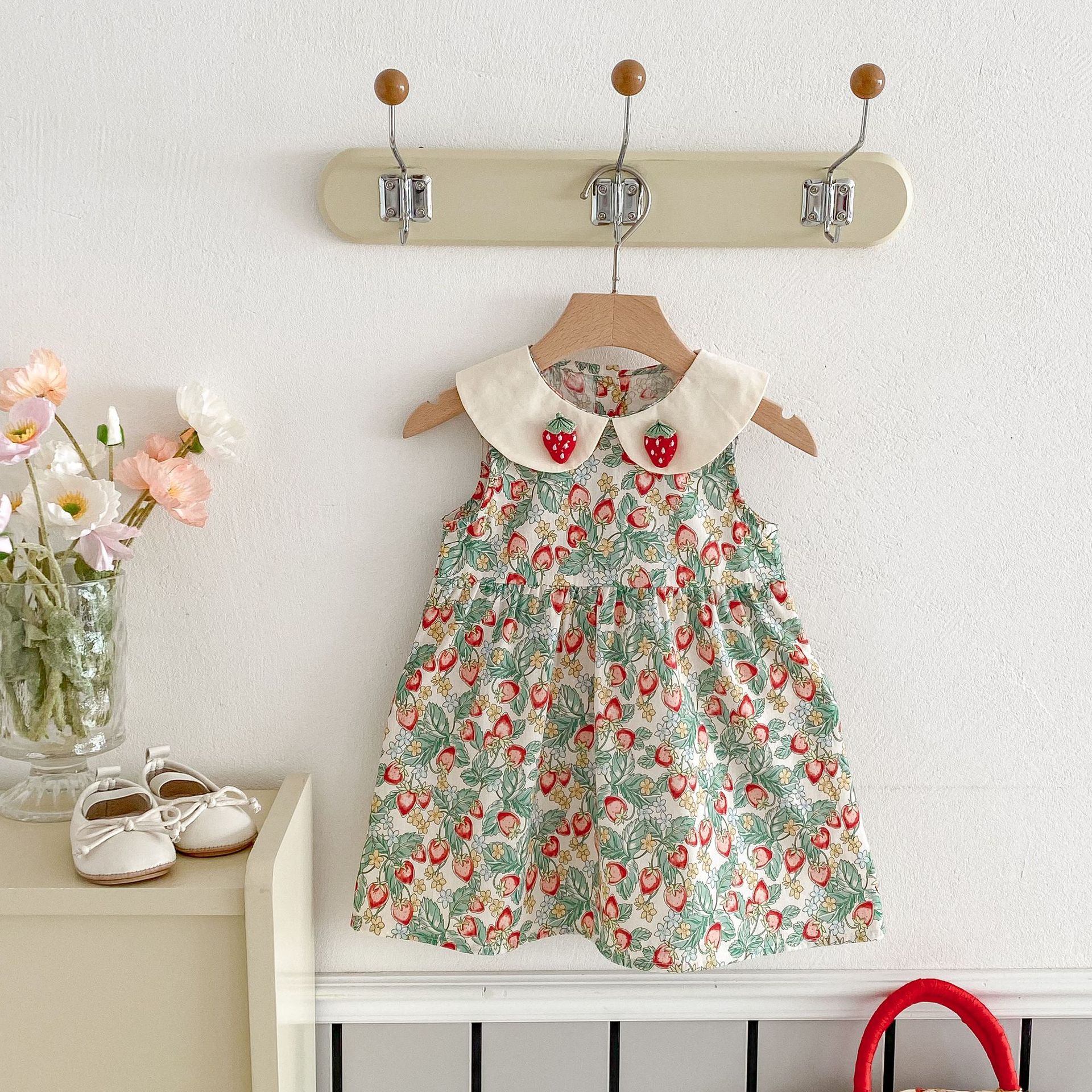 Baby Kid Girls Strawberry Princess Sundress