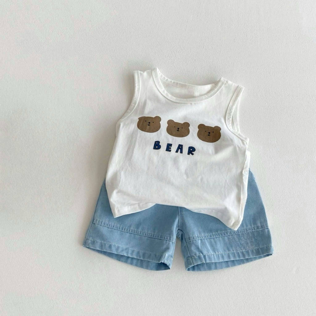 Baby 2-Piece Simple Waffle Sweatsuit Set