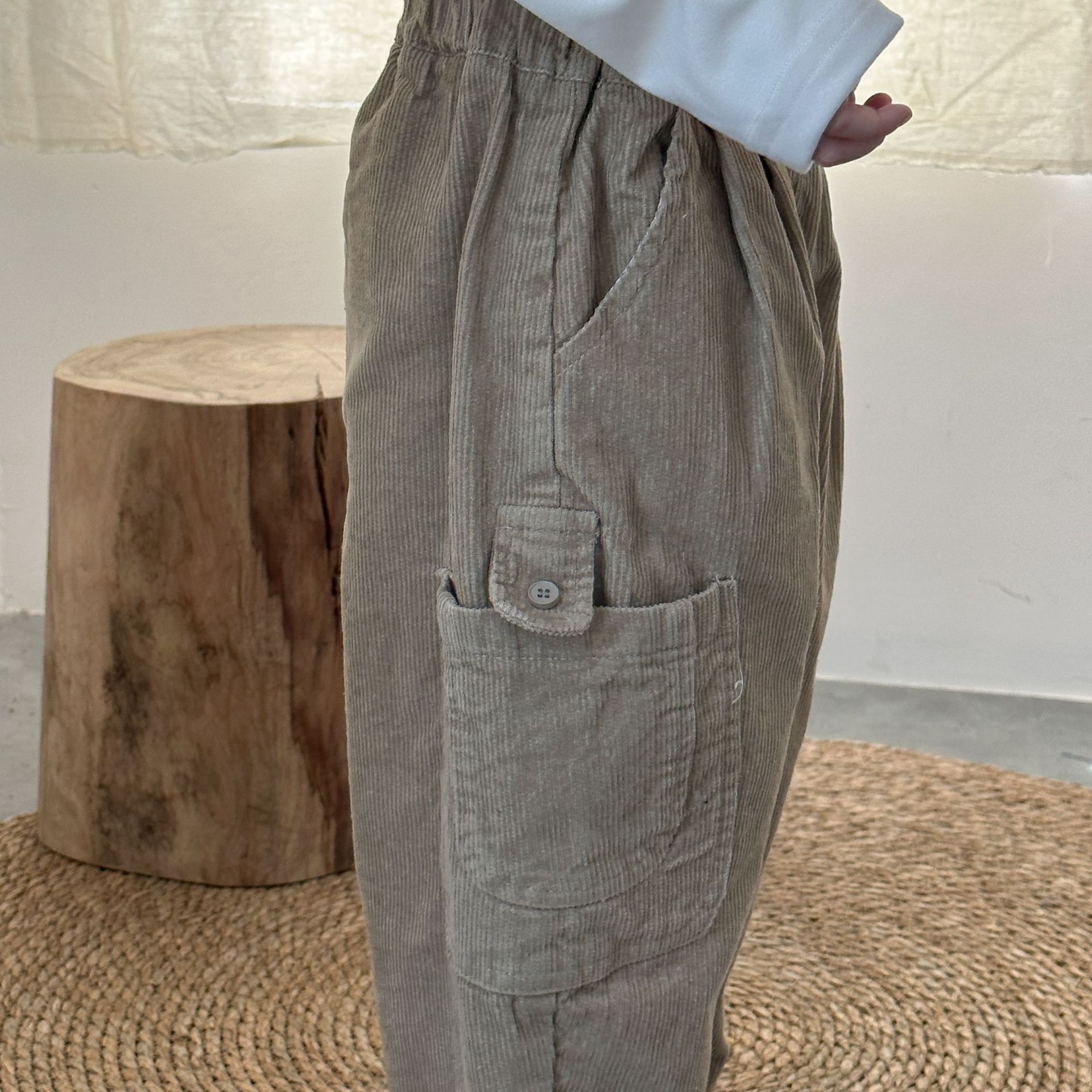 Kids Corduroy Pocket Pants