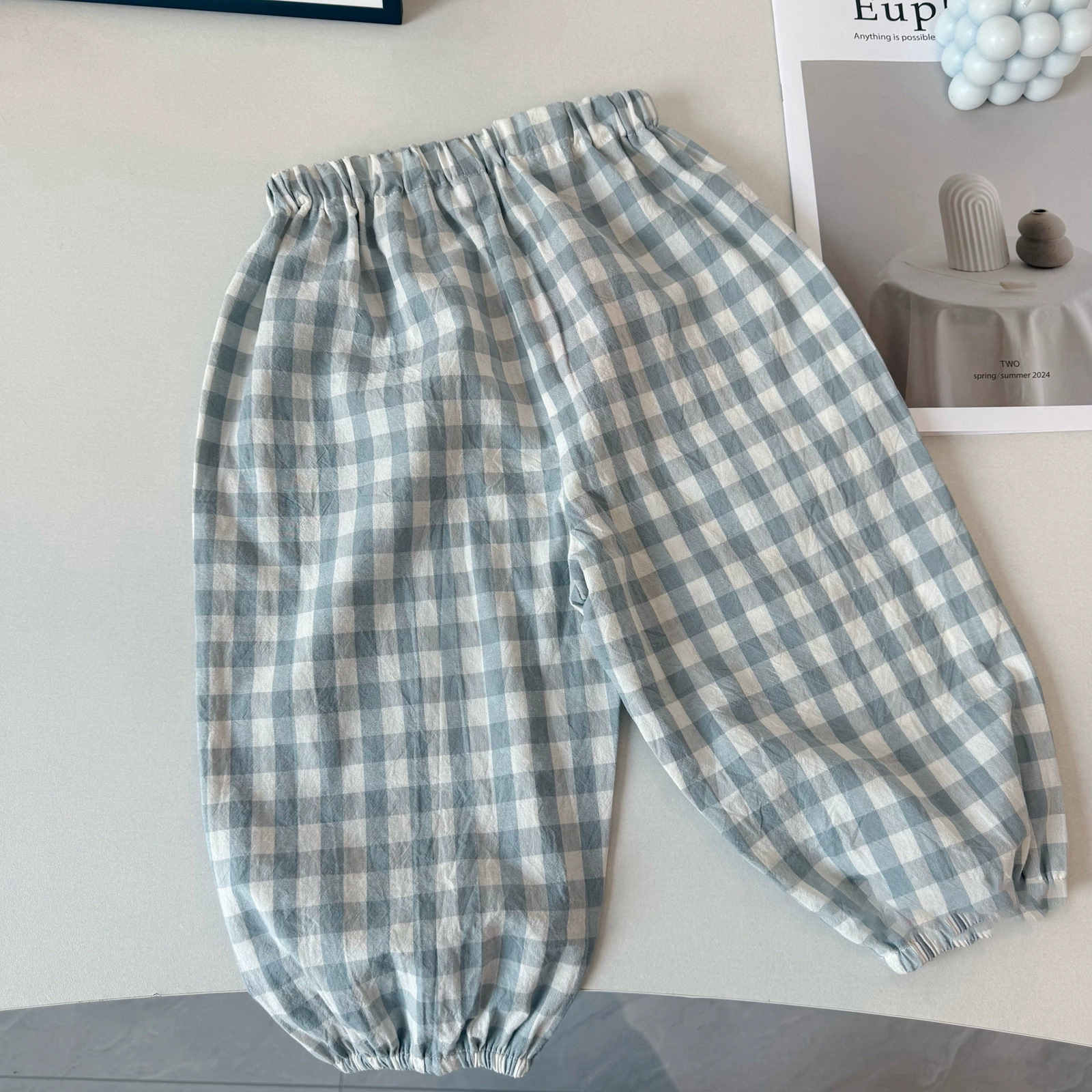 Baby Stripe Plaid Casual Pants