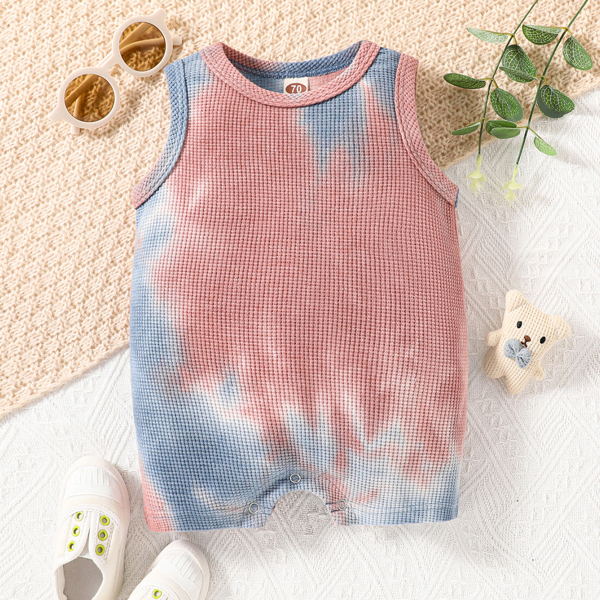 Baby Tie Dye Vest Romper