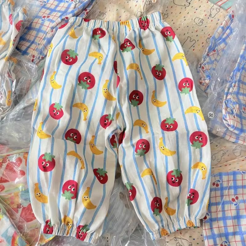 Baby Apple Banana Striped Pants