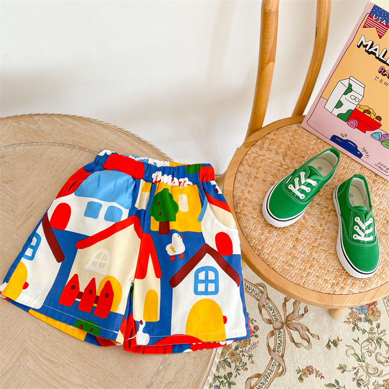 Toddler Colorful House Shorts