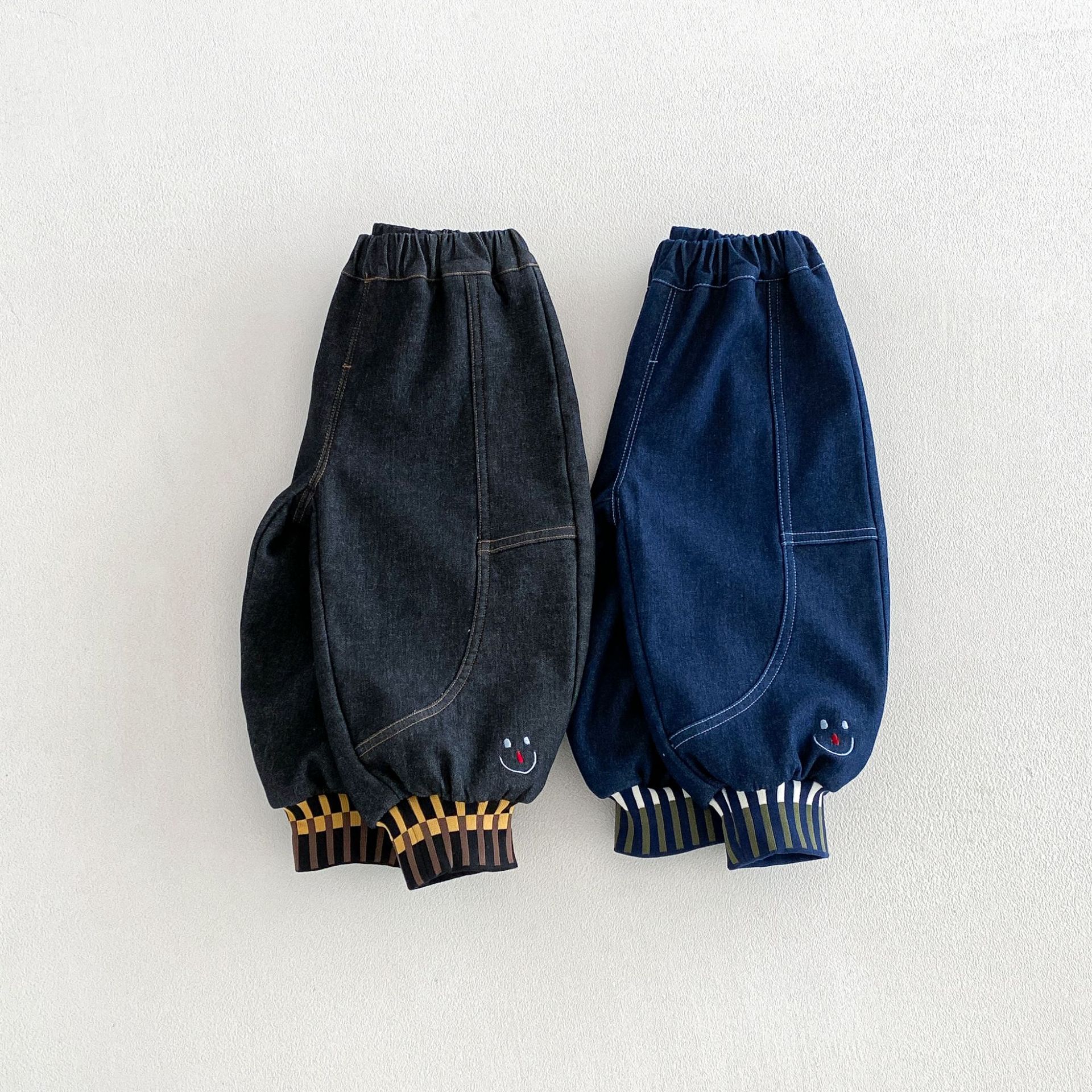 Baby & Kids Denim Smiley Face Pants