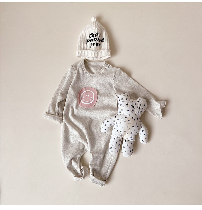 Baby Smile Face Patch Romper