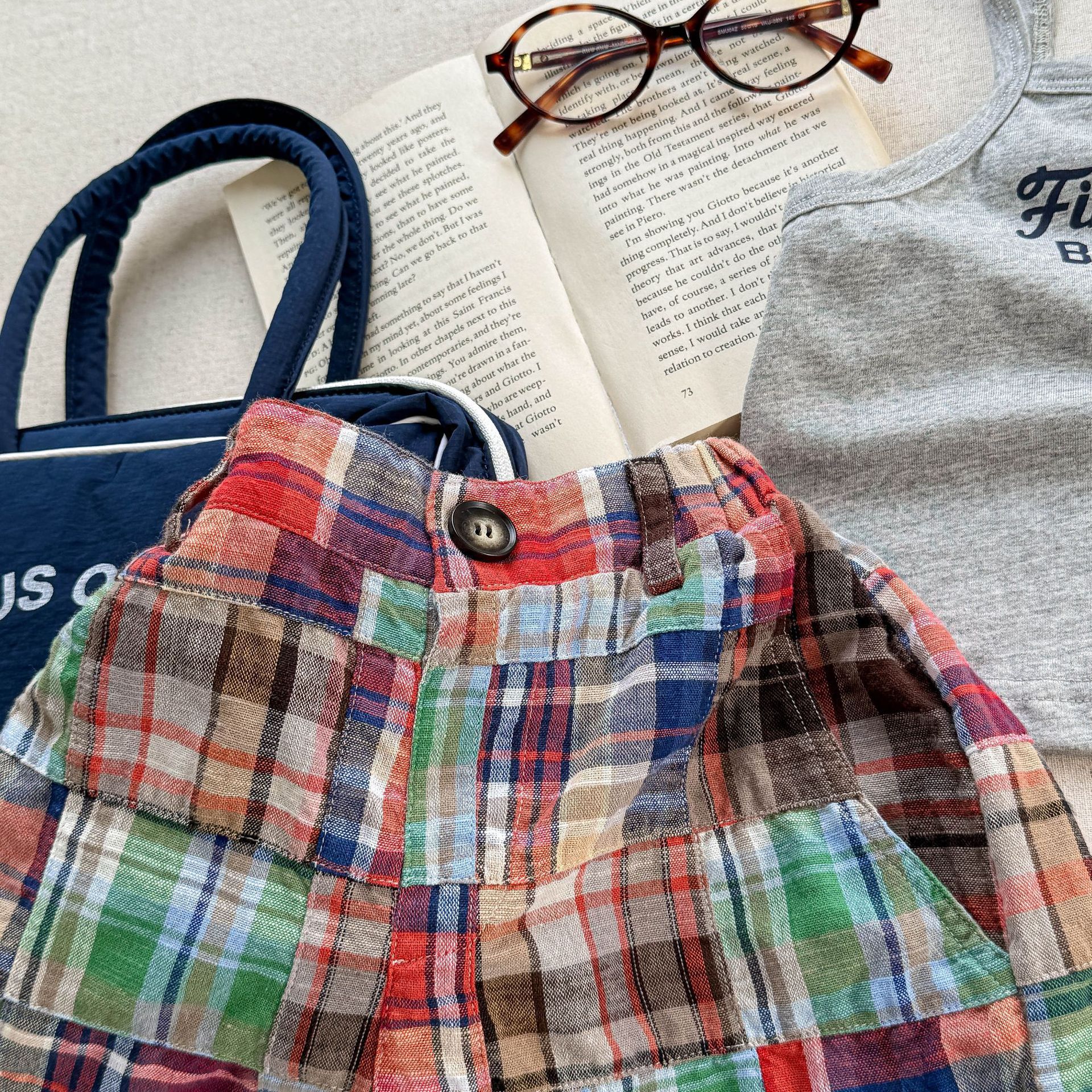 Toddler Colorful Check Shorts