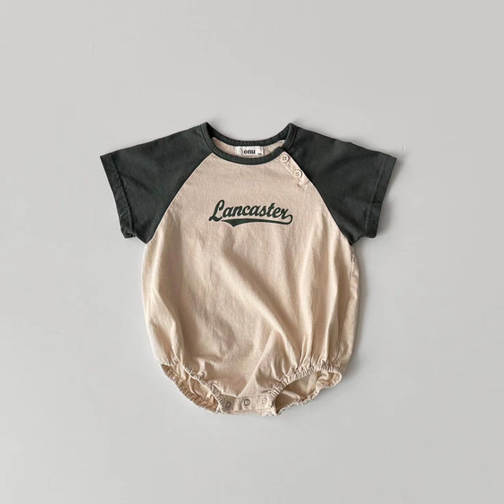 LANCASTER Baby Contrast Sleeves Bodysuit