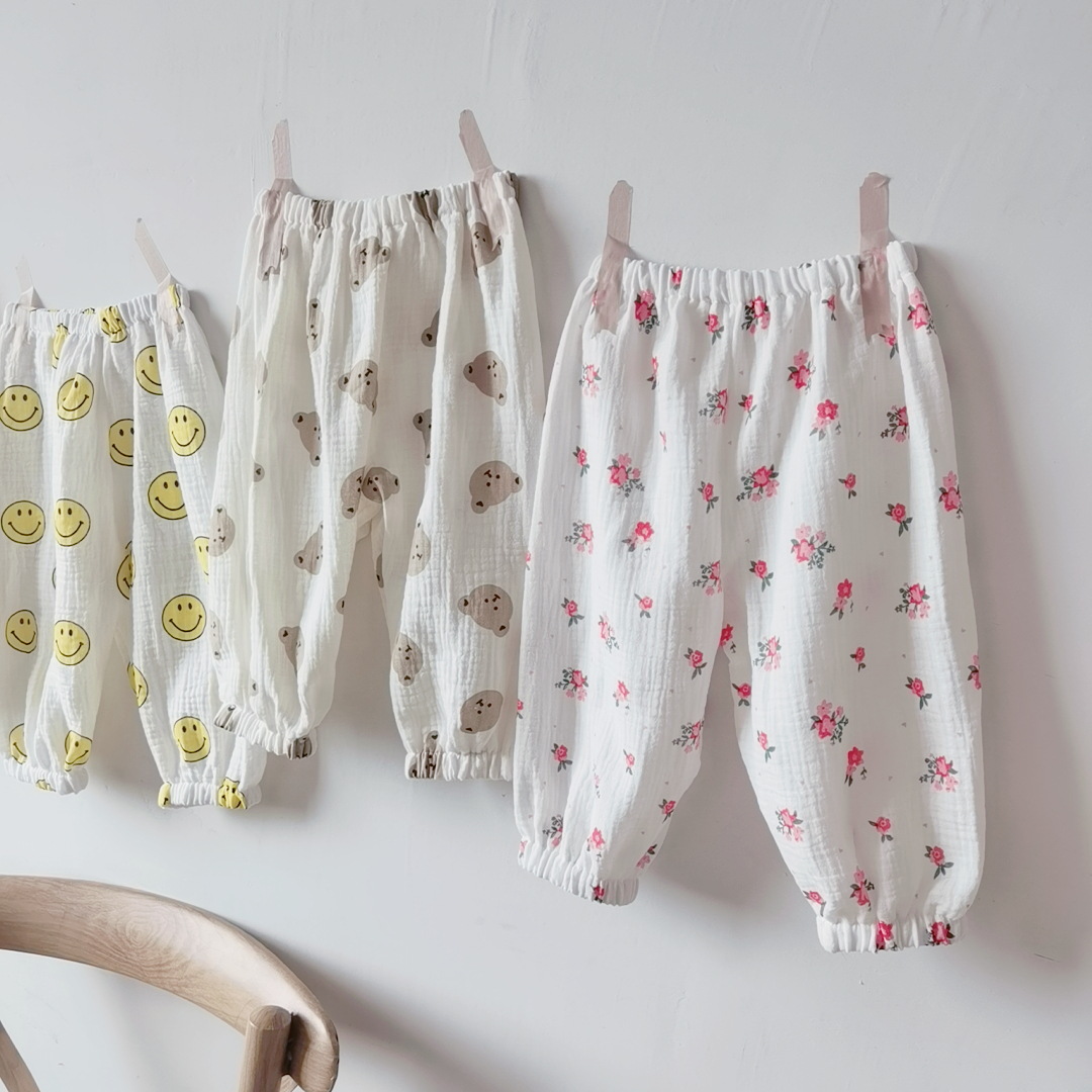 Baby Bear Florals Smile Face Pants