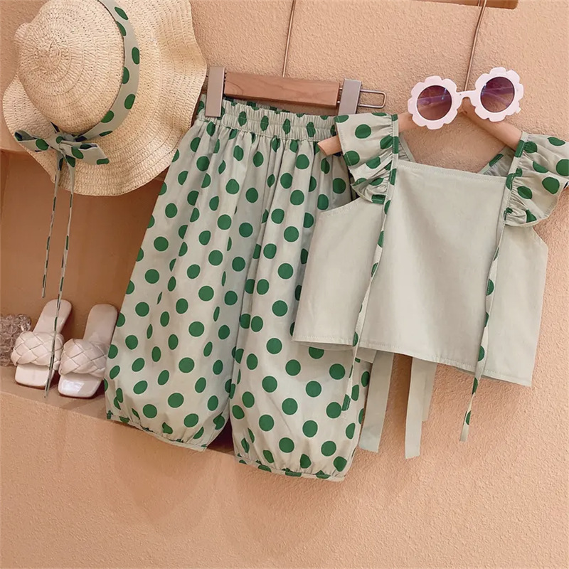 Toddler 2-Piece Green Dots Set with Hat