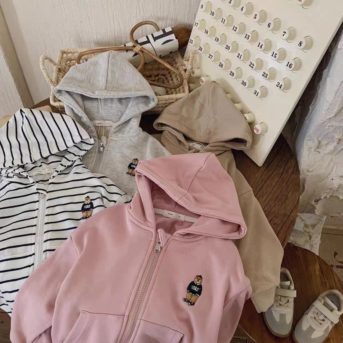 Baby Toddler Bear Cardigan Hooded Sweatshirt