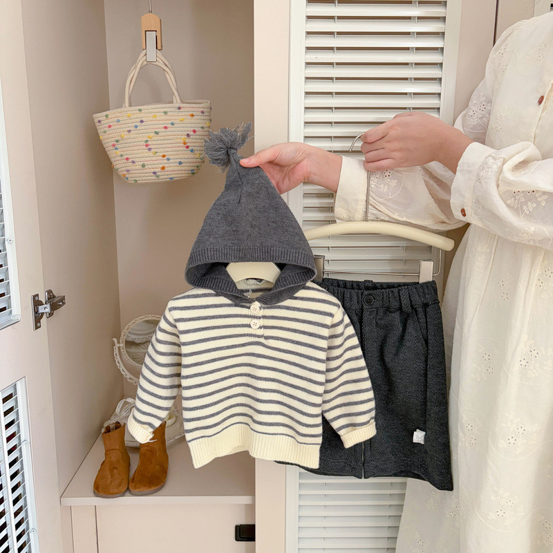 Kids Boys Girls Striped Sweater