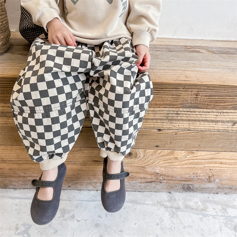 Toddler Checkerboard Casual Pants
