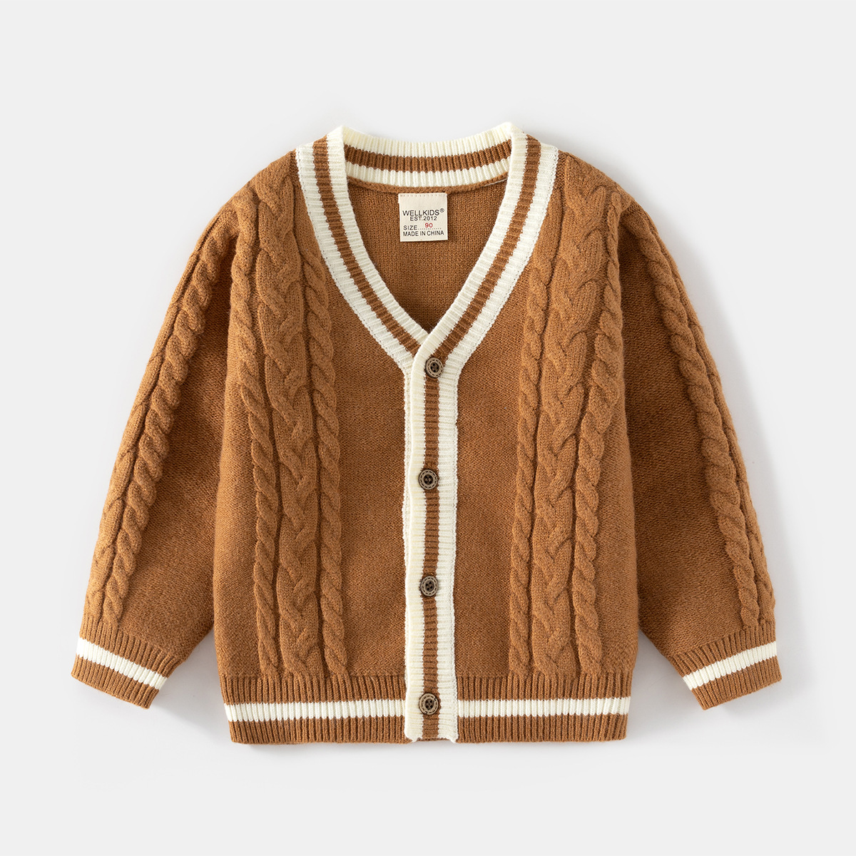 Kid Boy Knitted Casual Cardigan Sweater