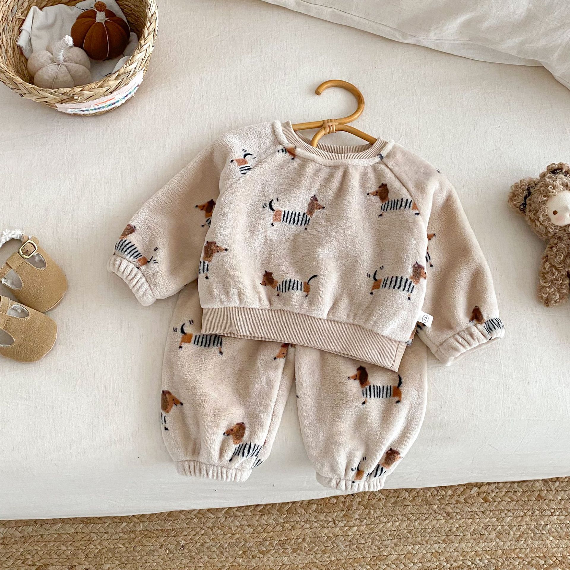 Baby Dogs Double Sided Fleece 2-piece Set