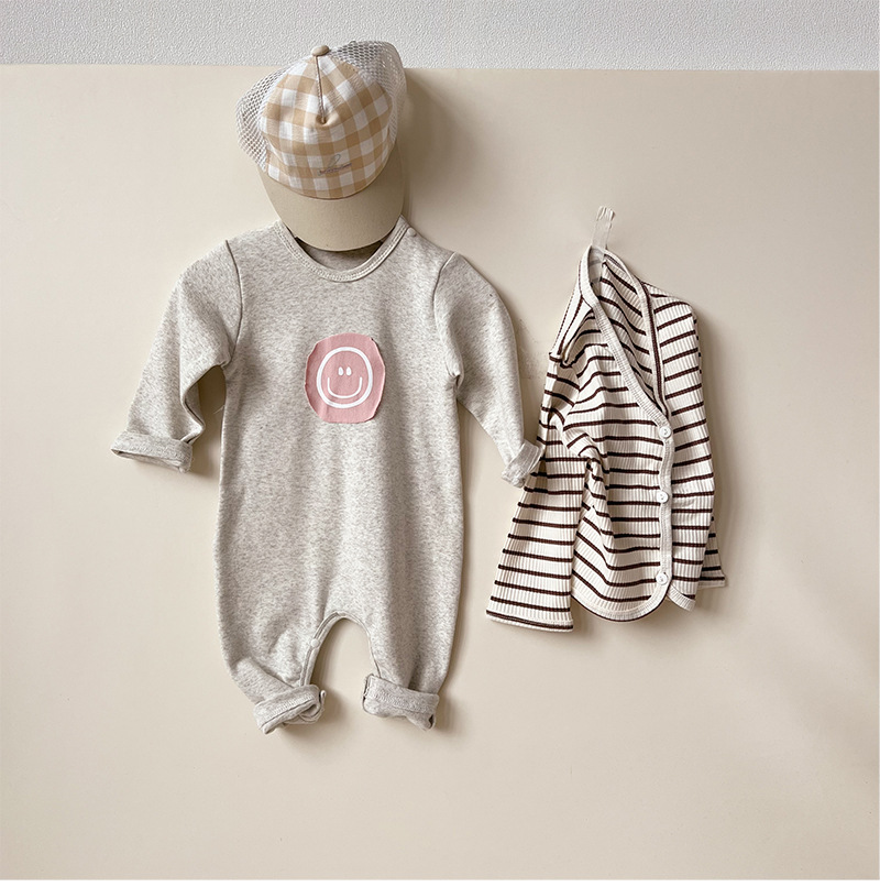 Baby Smile Face Patch Romper